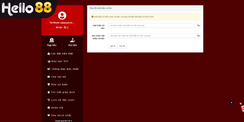Điều kiện bet thủ cần đáp ứng khi rút tiền HELLO88